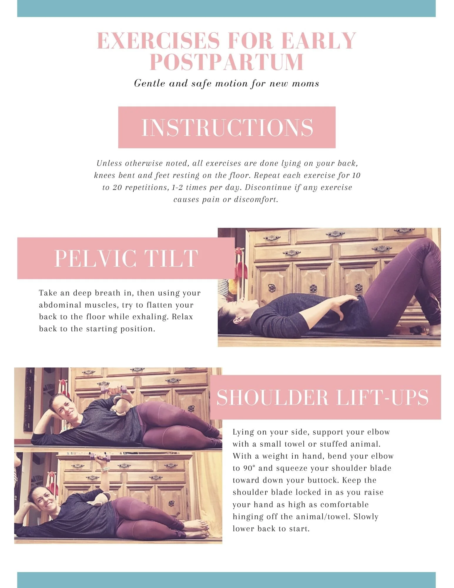 Exercises for early postpartum