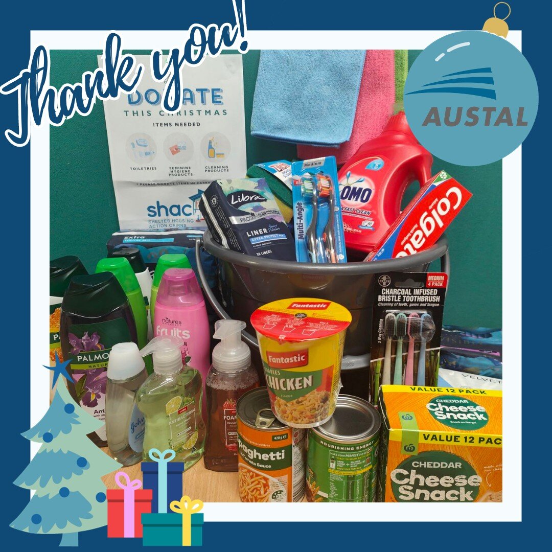 Thank you Austal for your donation of essential household items for SHAC families experiencing hardship over this Christmas period- we appreciate your act of kindness, and know our SHAC families will as well🎄🏠