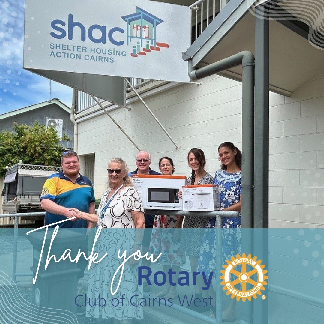 A huge thank you to the @rotarycairnswest for your amazing generosity! Your donation of kitchen appliances will greatly benefit the families seeking assistance through SHAC. We deeply appreciate your dedication to making a positive impact in our comm