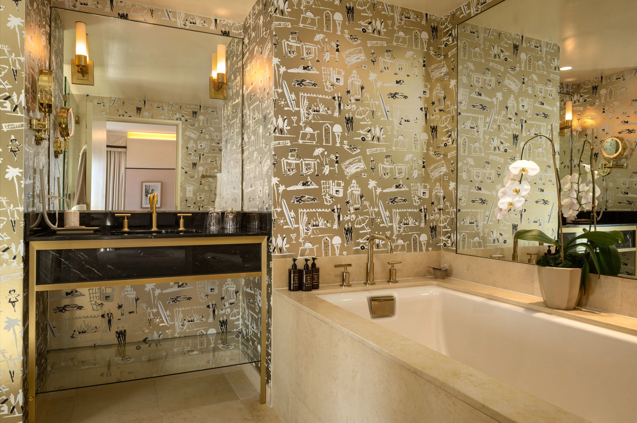 Sunset Tower Hotel Bathroom Custom Wallpaper.jpg