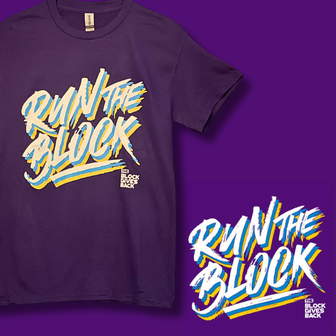 Run The Block Purple T-Shirt