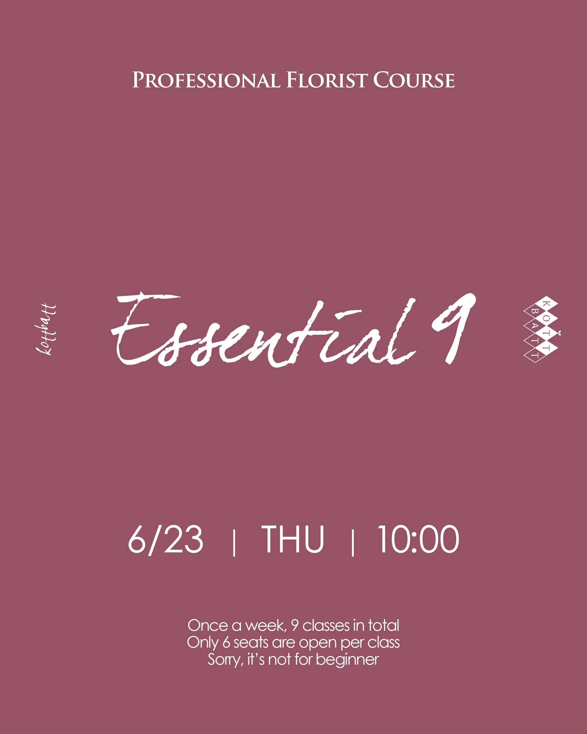 [마감] 2022년 6월 정규 클래스 신청 - Essential 9 : 심화과정