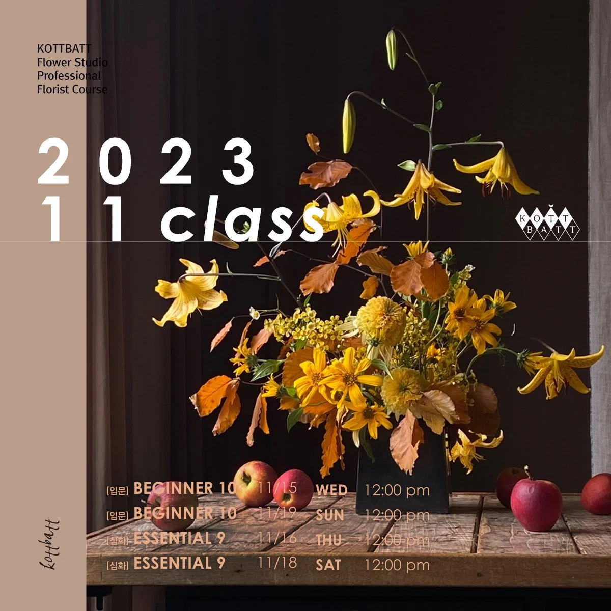 [마감] 2023년 11월 정규 클래스 신청