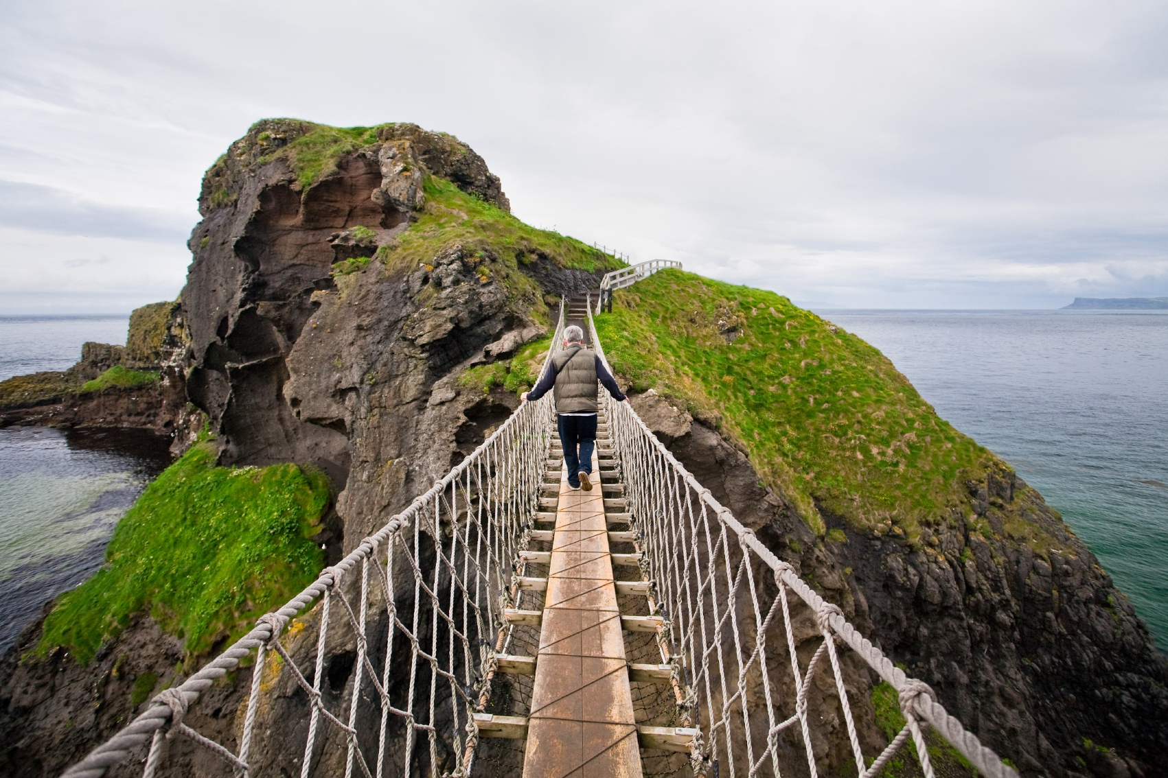 Cross the Carrick-A-Rede Rope Bridge