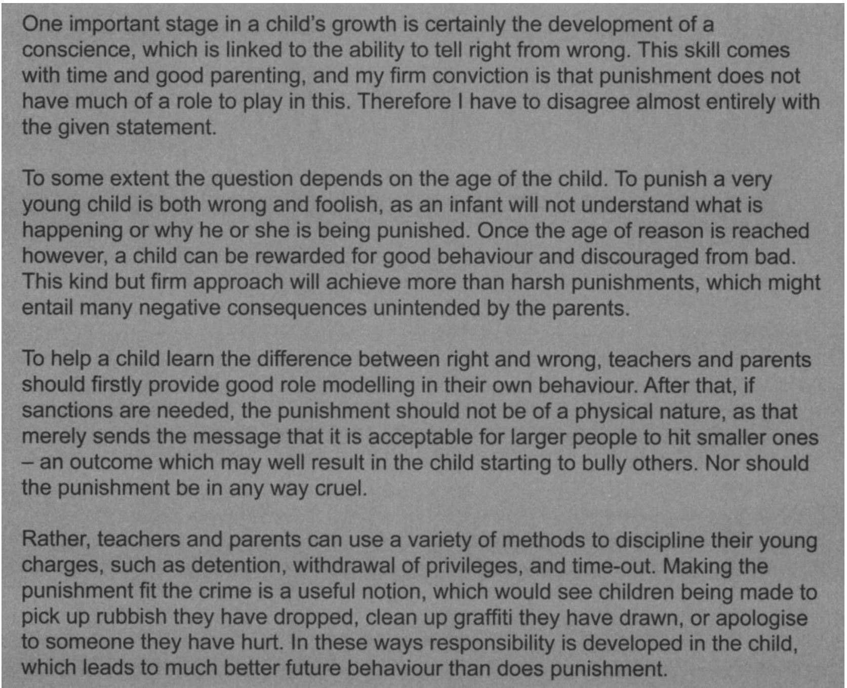 雅思写作4: 分析写作考官范文