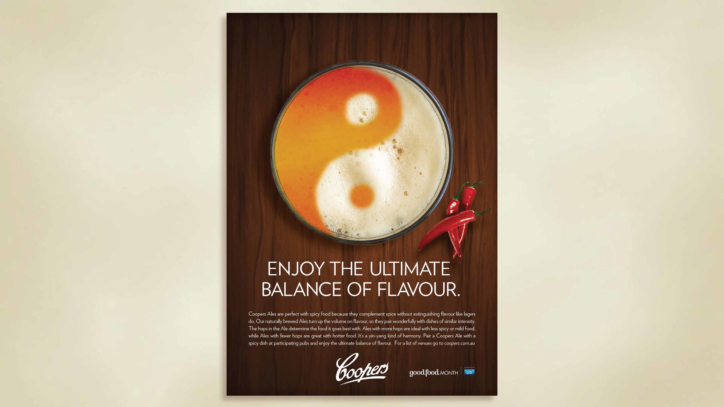 Coopers 'Perfect balance' campaign