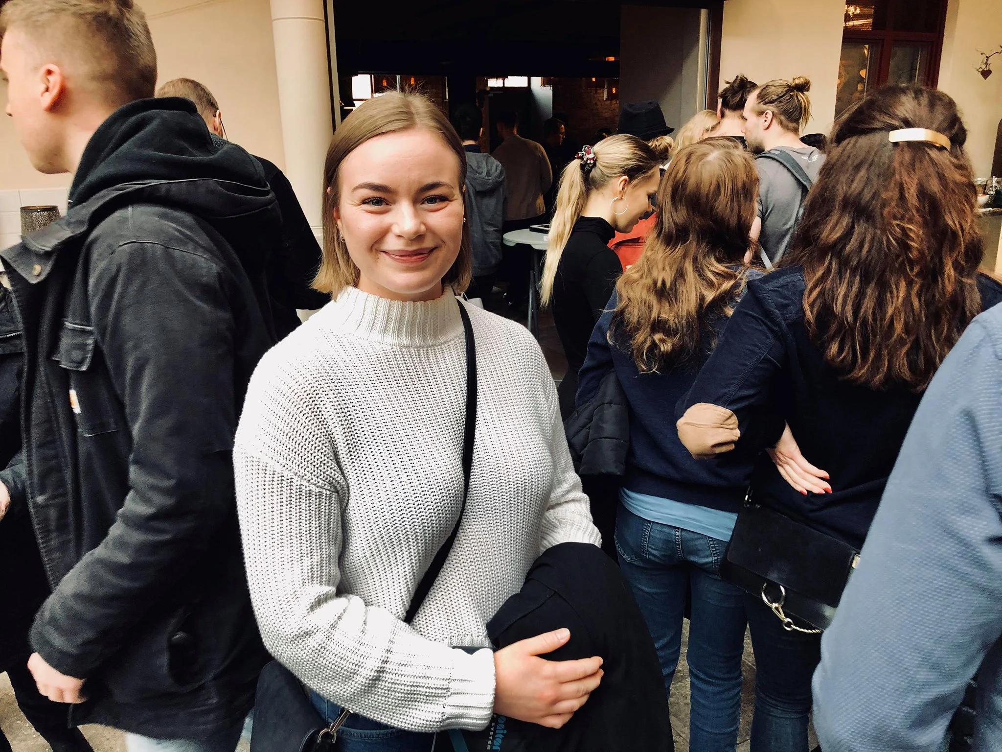 En av dagens besökare var Emma Bergström som studerar första året på Kommunikations- och PR-programmet vid Mittuniversitetet.