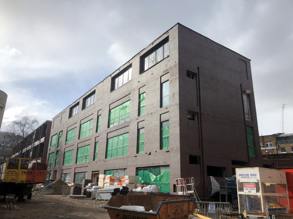 School building - South and east elevation