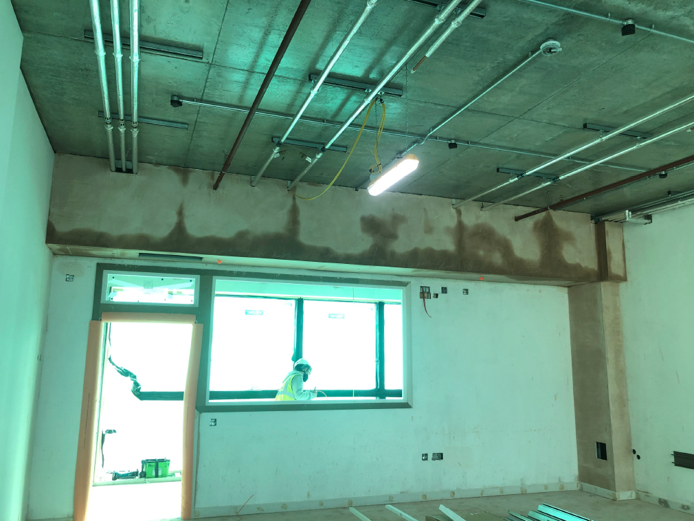 School building - Drywall and plastering