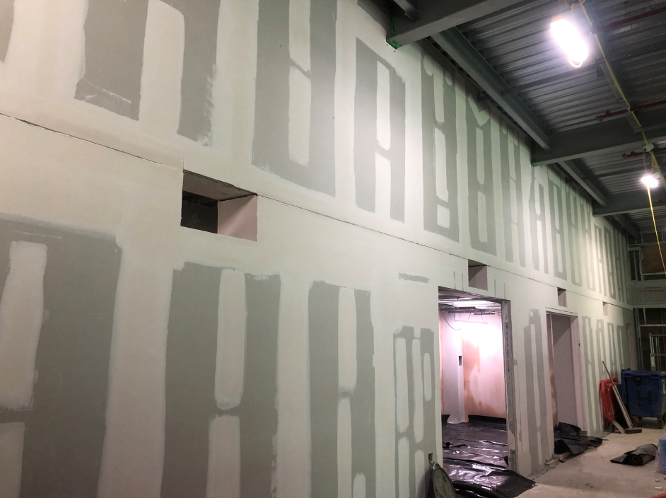 Sports hall - Drywall and plastering