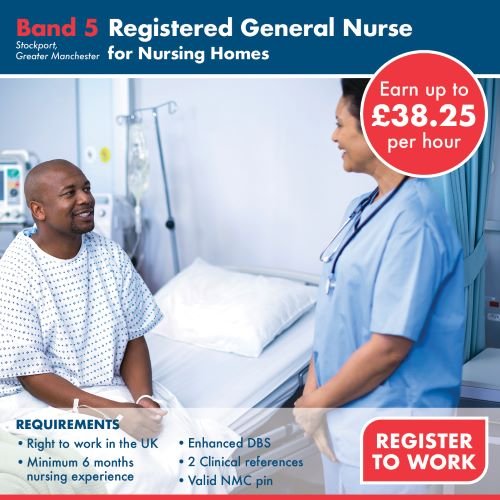 Band 5 Registered General Nurse for Nursing Homes | Stockport, Greater Manchester 