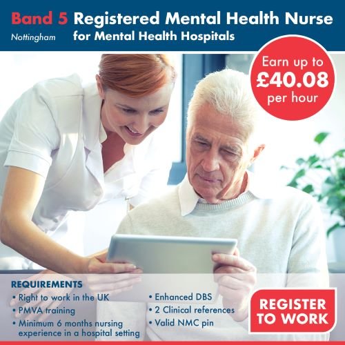 Band 5 Registered Mental Health Nurse for Mental Health Hospitals | Nottingham 