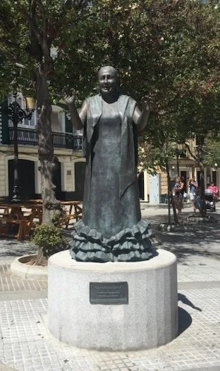 Statue of flamenco singer La Perla