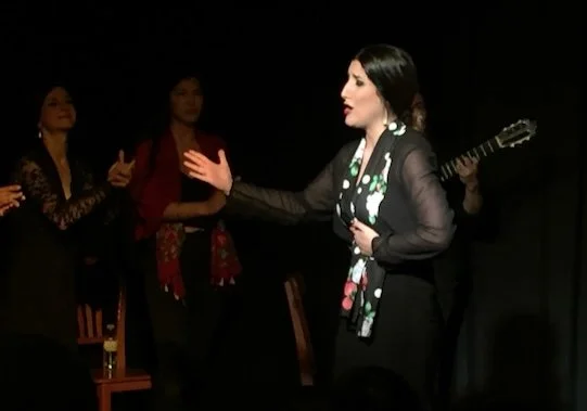 Flamenco singer performing