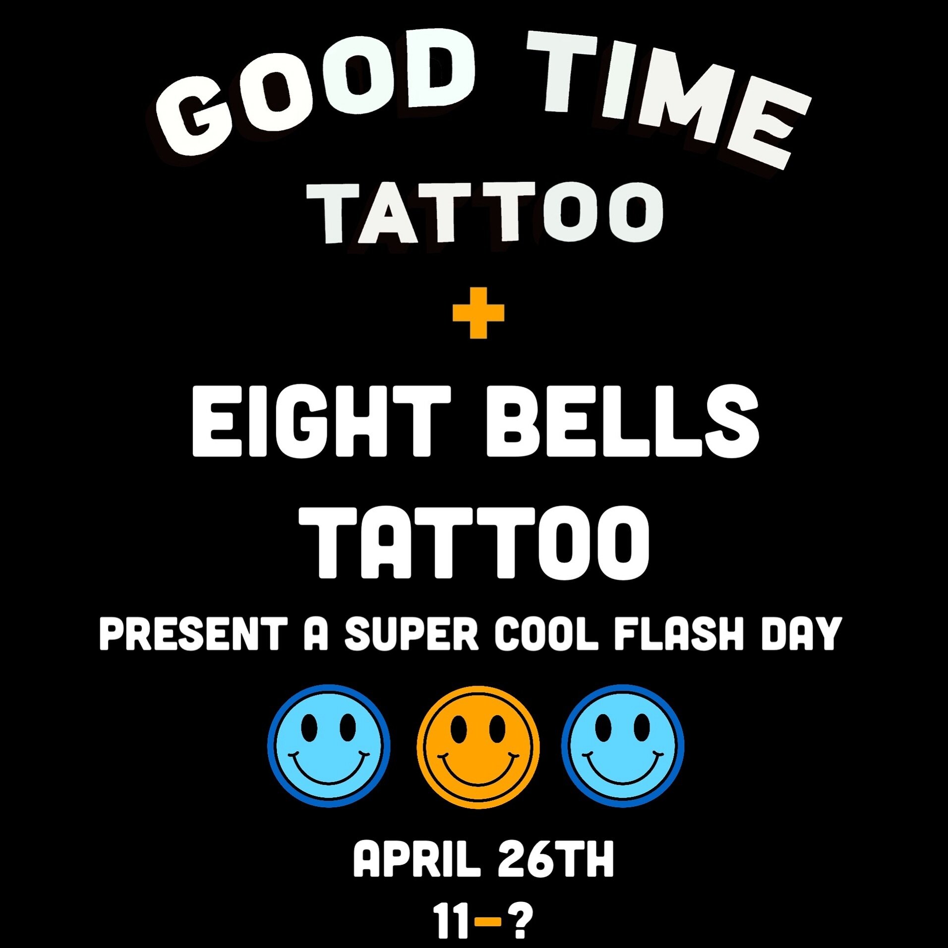Since our last flash day got snowed out we are trying again! The gang at @goodtimetattoopa will be joining our crew at Eight Bells for a VERY cool flash day. No themes, just amazing flash. Each artist participating is tagged! Please feel free to cont