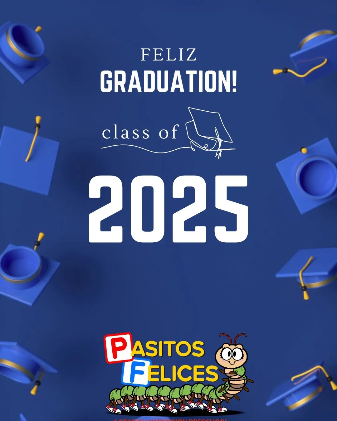 🎓✨ Congratulations to our 2025 Graduates! ✨🎓
Today we celebrated four incredible students who have grown, learned, and laughed with us at Pasitos Felices.

We&rsquo;re so proud of everything they&rsquo;ve accomplished and can&rsquo;t wait to see al