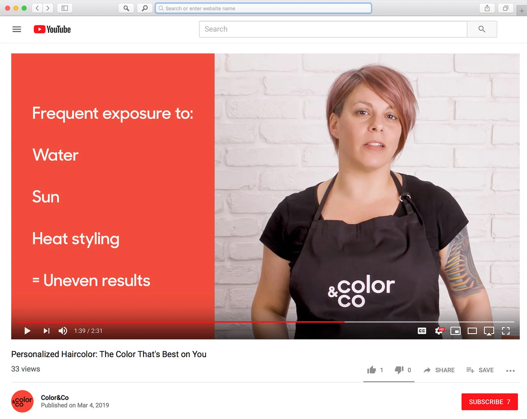 Design style frame 06 for Color & Co YouTube