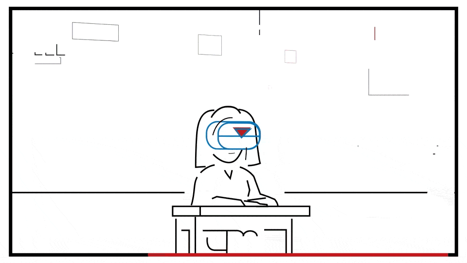 05 Evolution of Verizon video design style frame in 2D line drawing style