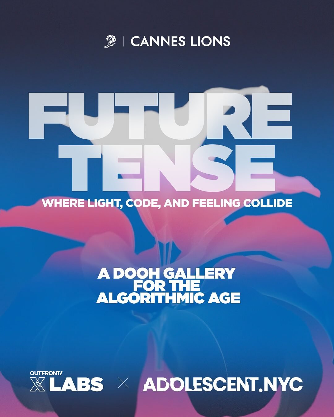 Don&rsquo;t miss our FUTURE TENSE collab @cannes_lions Each day new creative is released. 

Swing by the @outfrontmediausa Cabana between 4:30p - 6:00 and say hello!