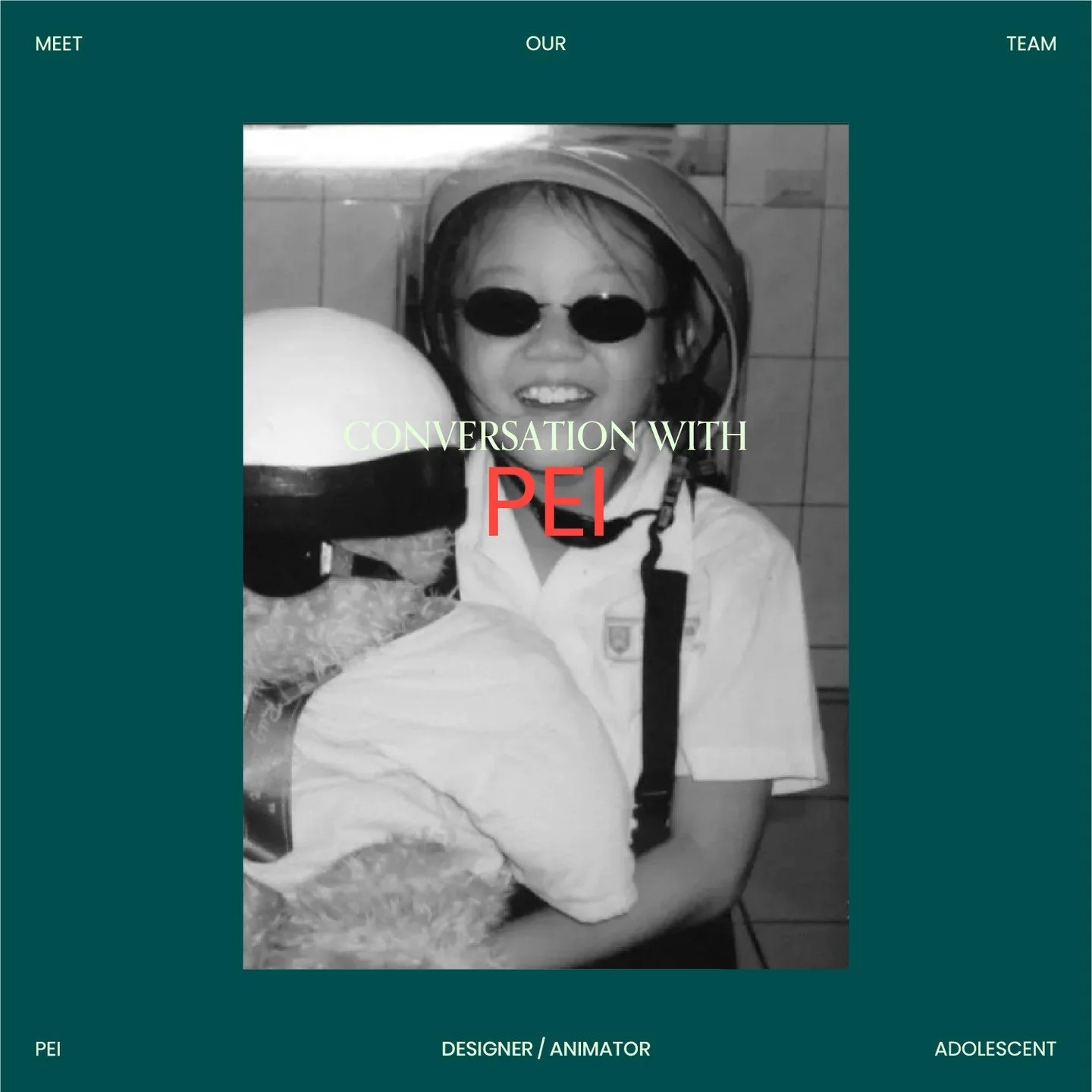 Sun's out in NYC ☀️ &mdash; perfect time to shine a light on our own ray of sunshine. Meet Pei, Designer &amp; Animator at Adolescent. #MeetTheTeam