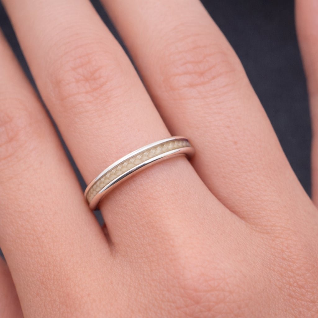 Sterling 4mm horsehair ring on finger.jpeg
