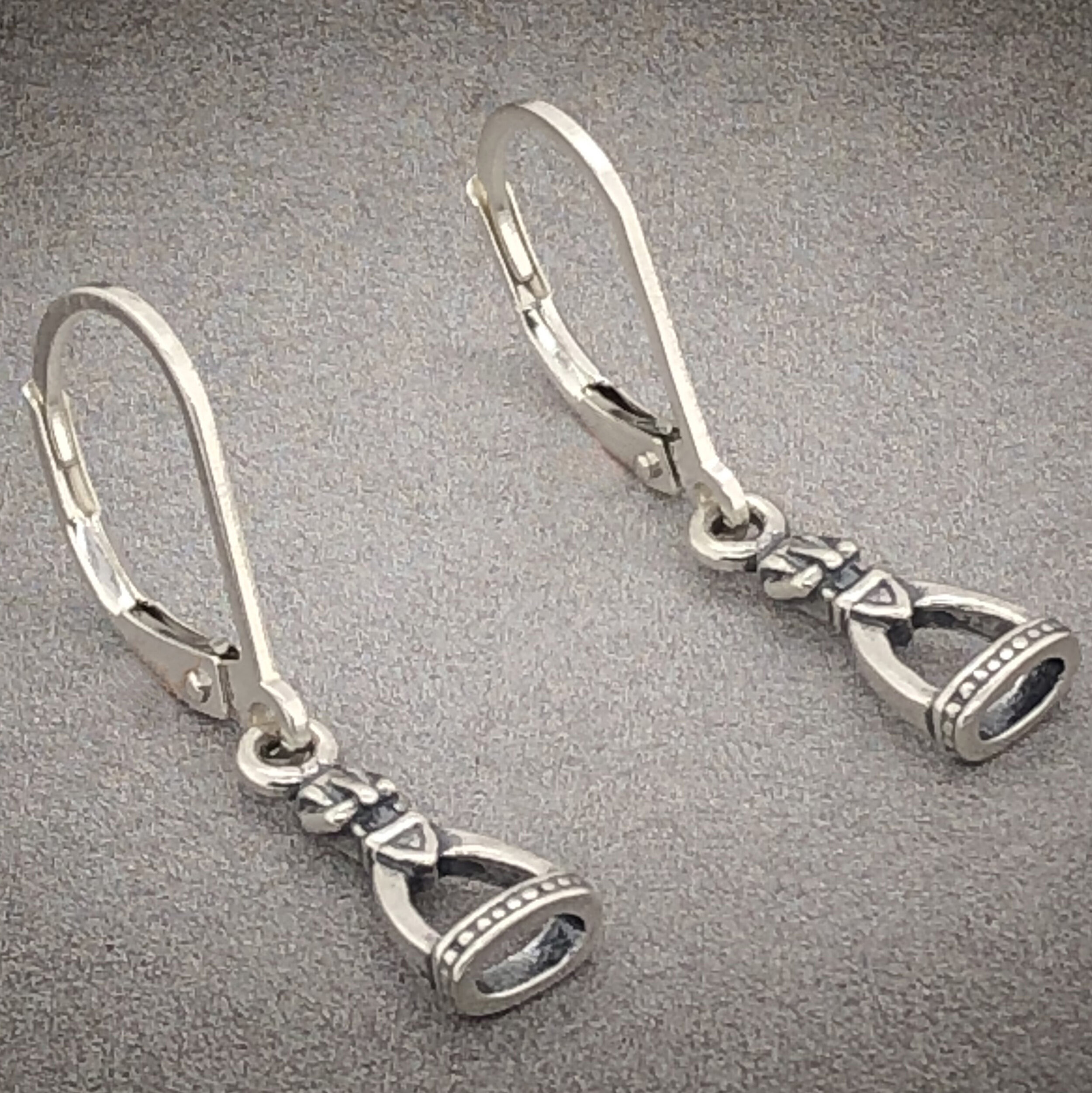 Mini Detailed Stirrup Earrings - English Equestrian Style — The ...