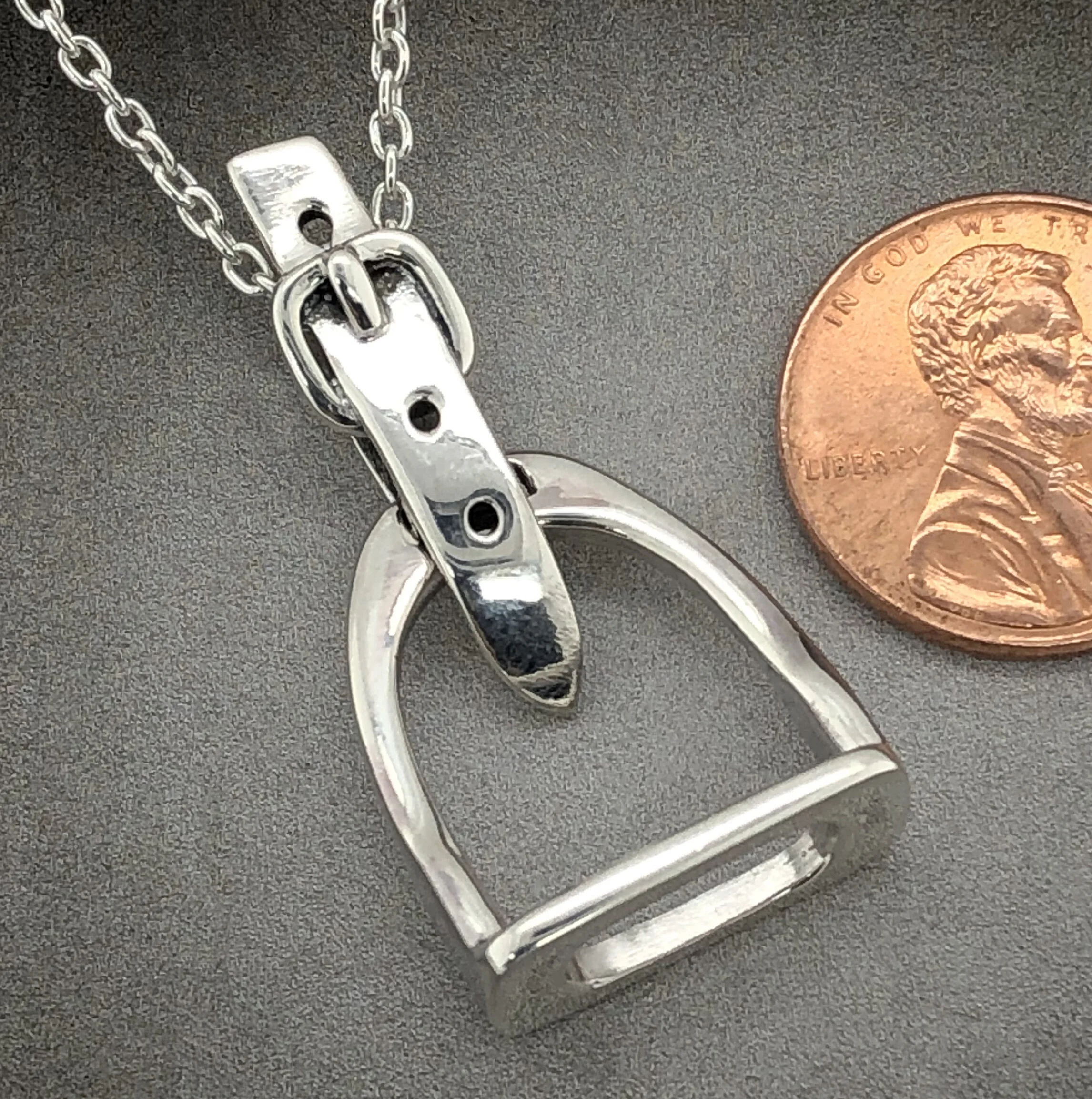 Medium English Stirrup with Buckle Necklace