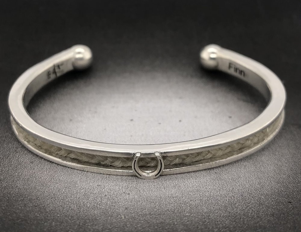 Sterling Silver Horse Hair Cuff Bracelet — The Treasured Horse