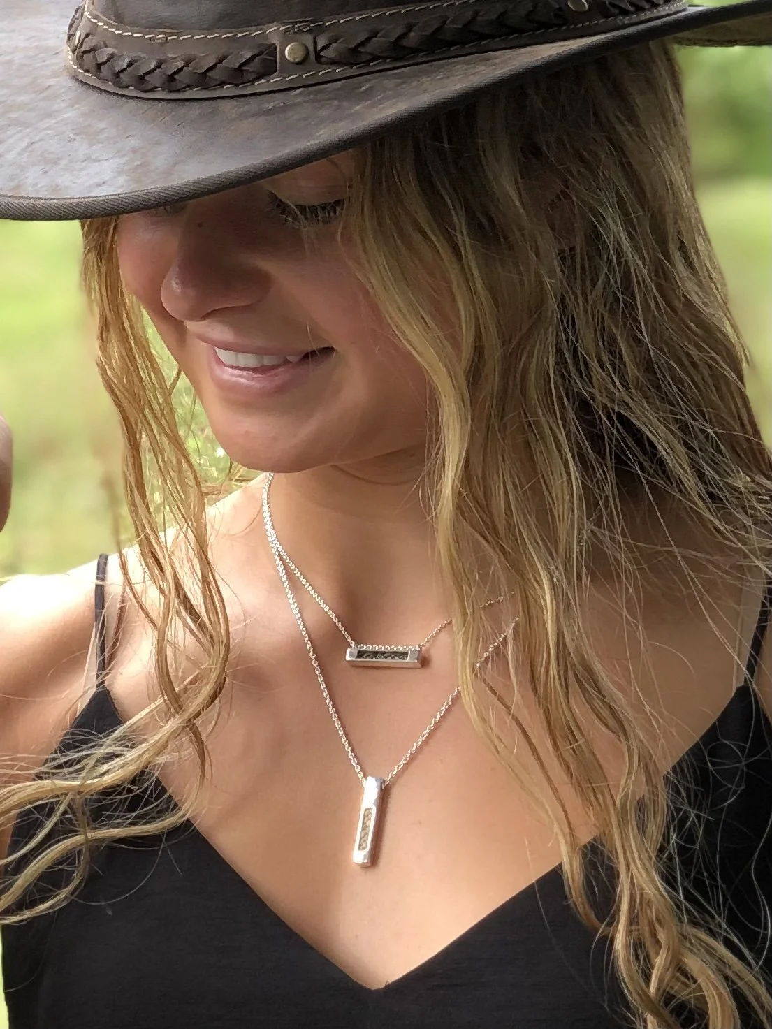 So Cute! Necklace worn on person's neck