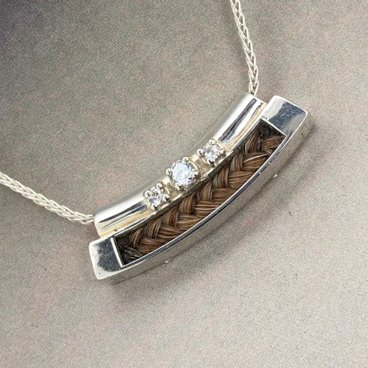 Perfectly Simple Necklace with Three Stone Settings