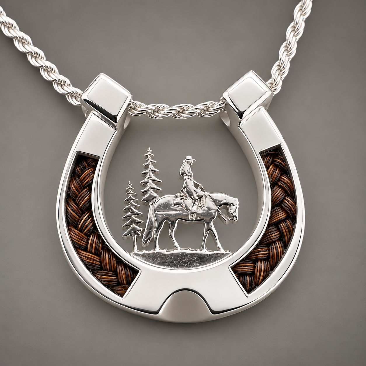 Silver Horseshoe Western Pendant.png
