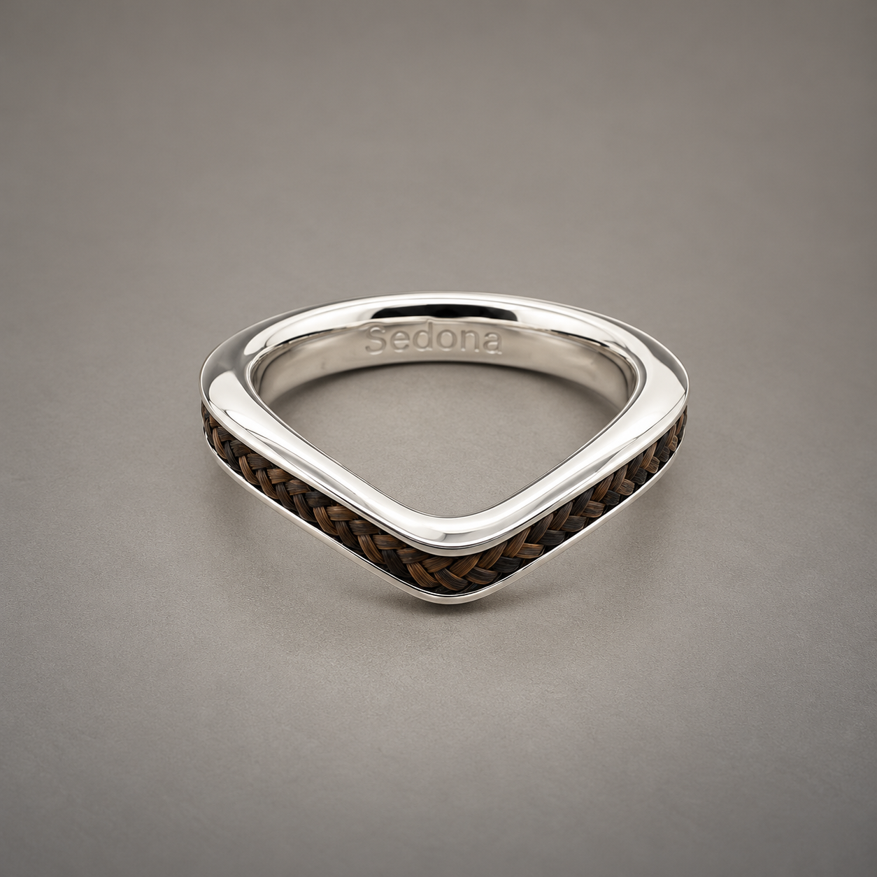 Silver Chevron Ring with Braided Inlay.png