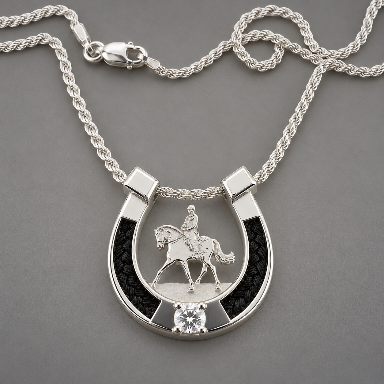 Silver Horseshoe Equestrian Necklace.png