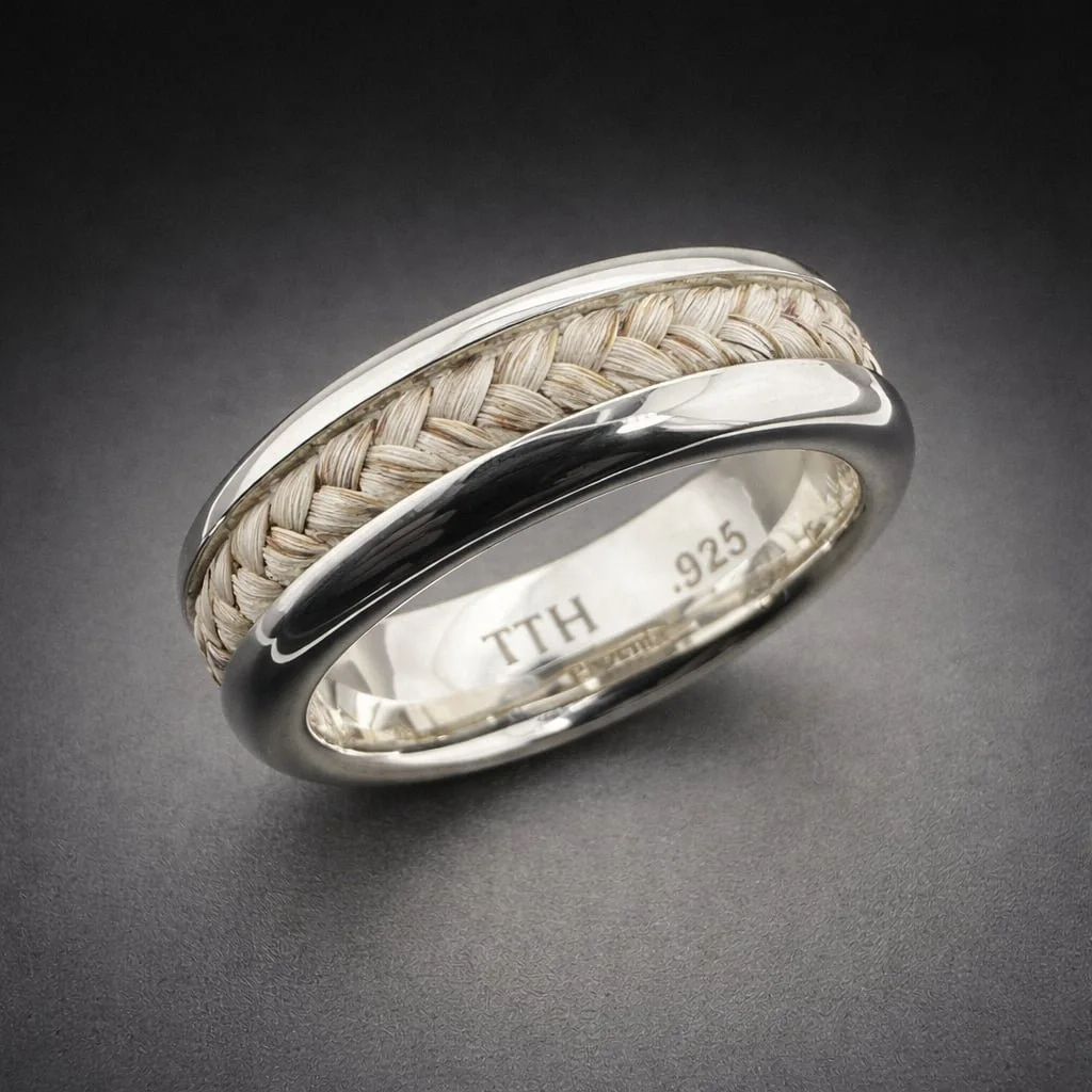 sterling 6 mm horsehair ring light hair.jpeg