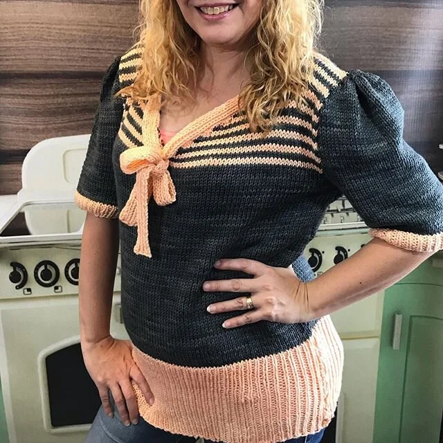 Apricot Cream Pullover Knitting Pattern - 10% discount ends in just 2 days. Use coupon code Apricot10 on Ravelry or APRICOT10 on Etsy. Offer ends at midnight EST, Saturday, February 22, 2020. #creativeendeavorsks #apricotcreampullover #ravelry #etsy 