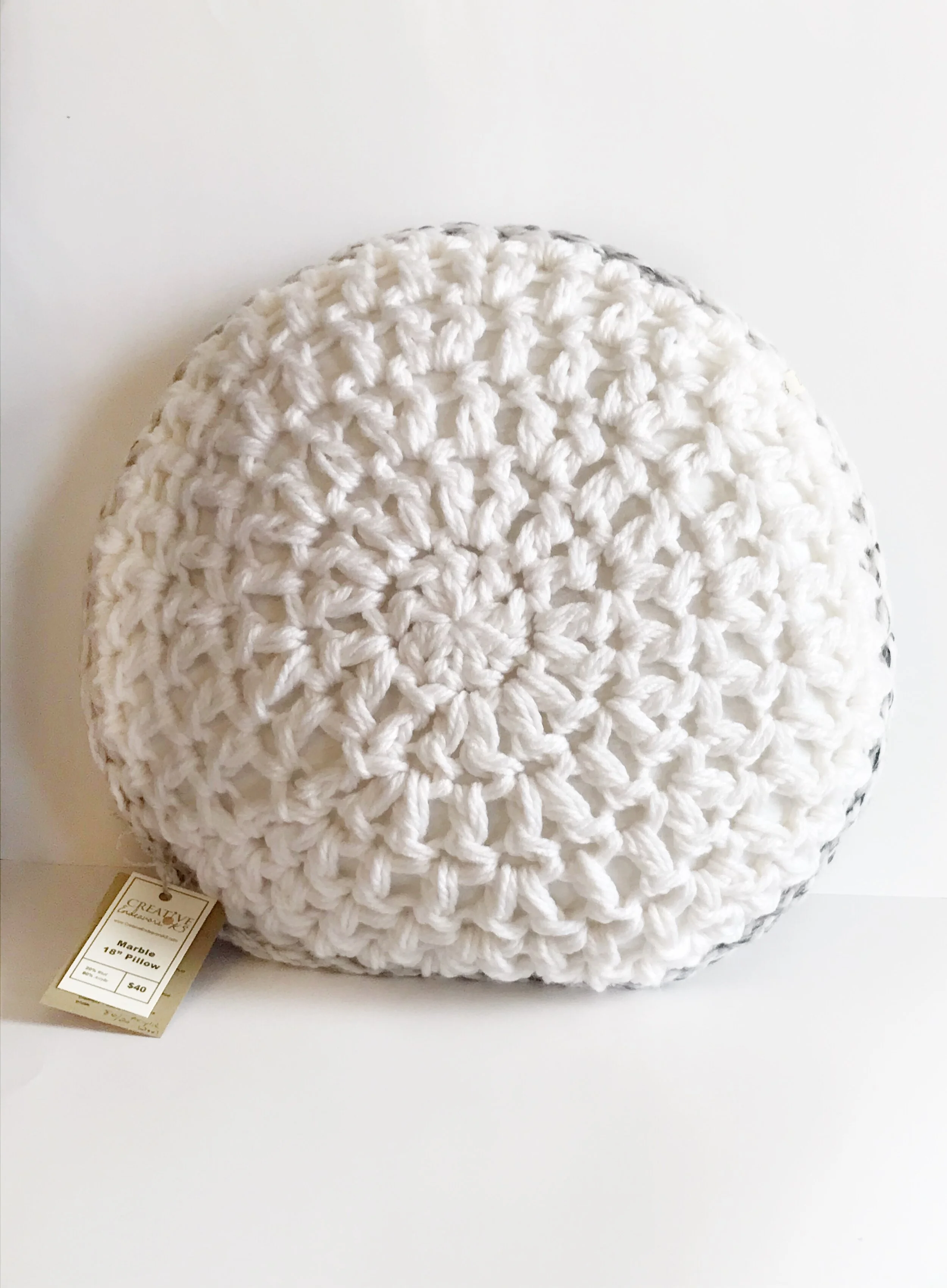 Marble 18" Round Pillow