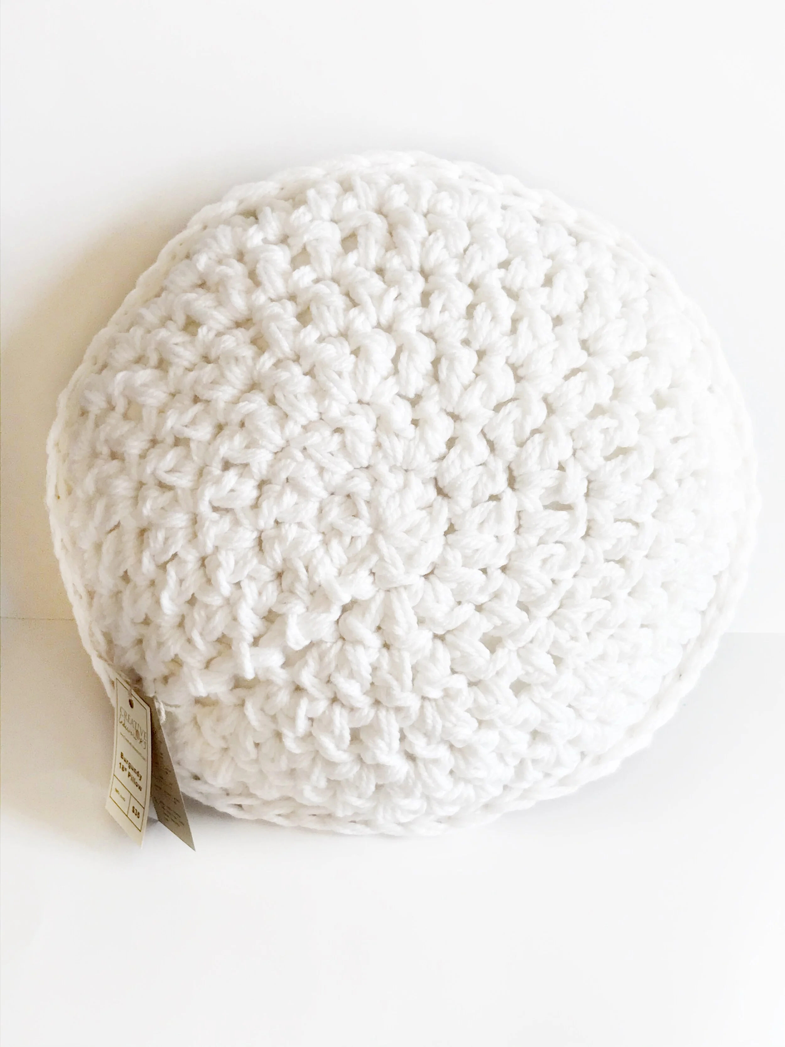 Burgundy 18" Round Pillow