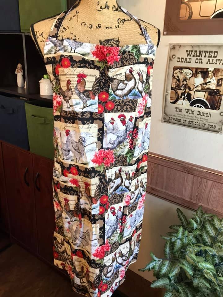 French Chicken Full Apron with Pockets (Size Large)