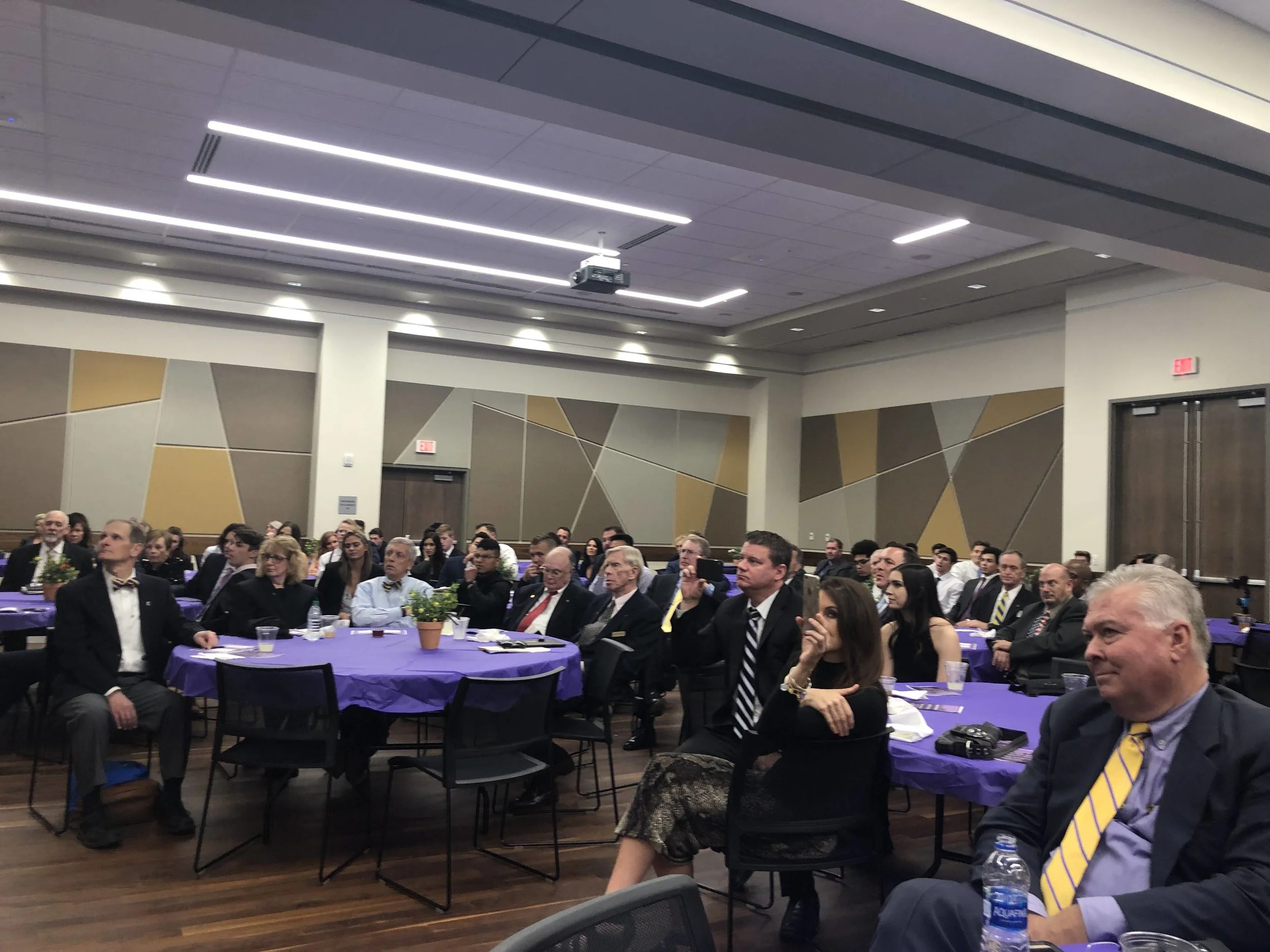 A banquet style dinner for 180 guests and chapter initiates at Greek Leadership Village