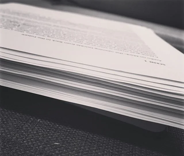 A manuscript print out—I find it easier to edit on paper, 2015