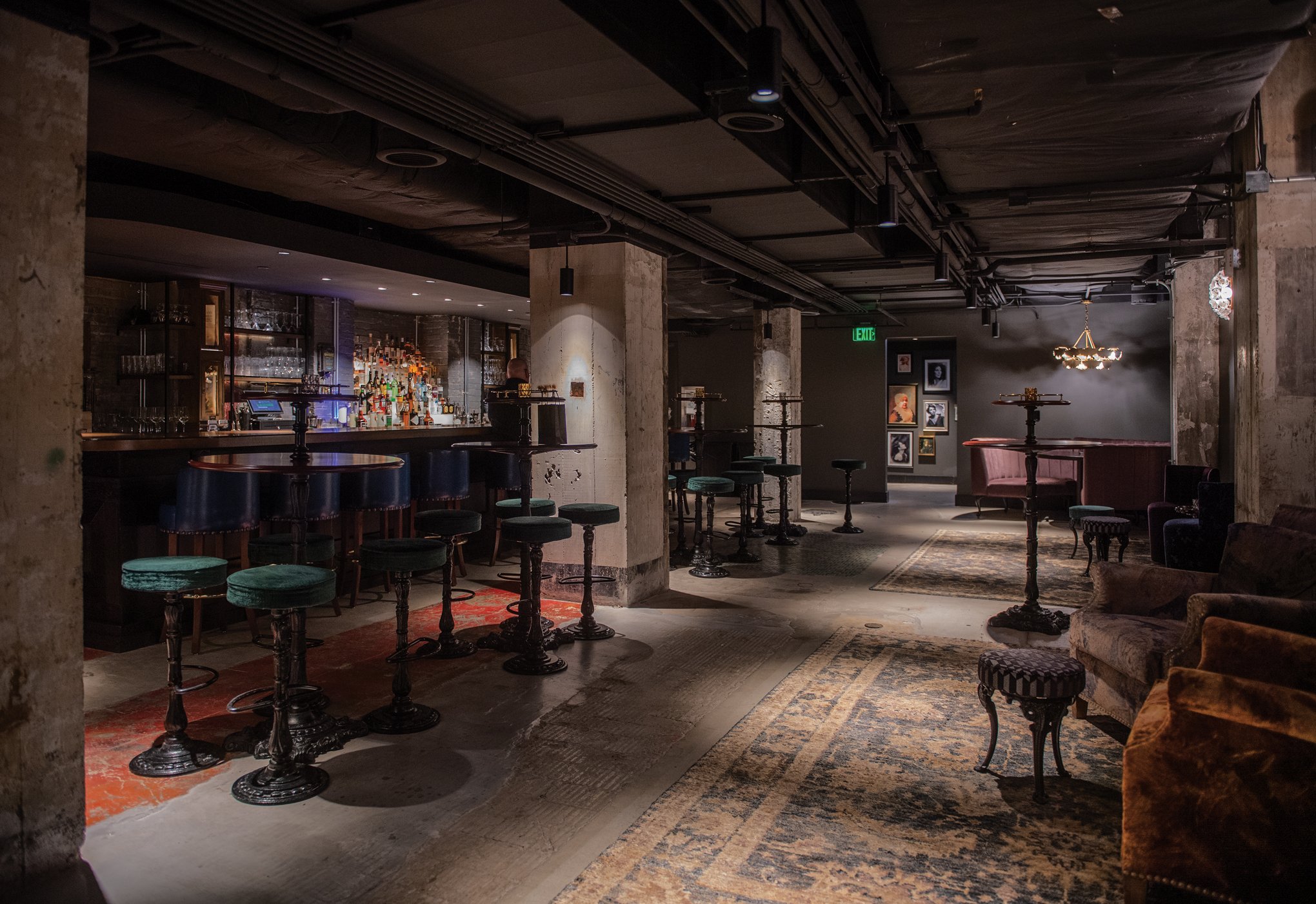 Though not original to the hotel, a hidden speakeasy that recently opened in the basement gives the feel of the 1920s. An original crystal doorknob was saved to use for the door to go down the stairs. The basement “was a storage room, had a sewage r