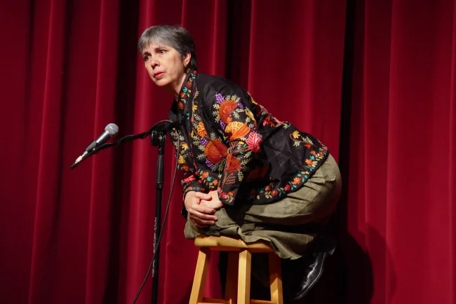 Milbre looking quizzical on stool Mariposa.jpg