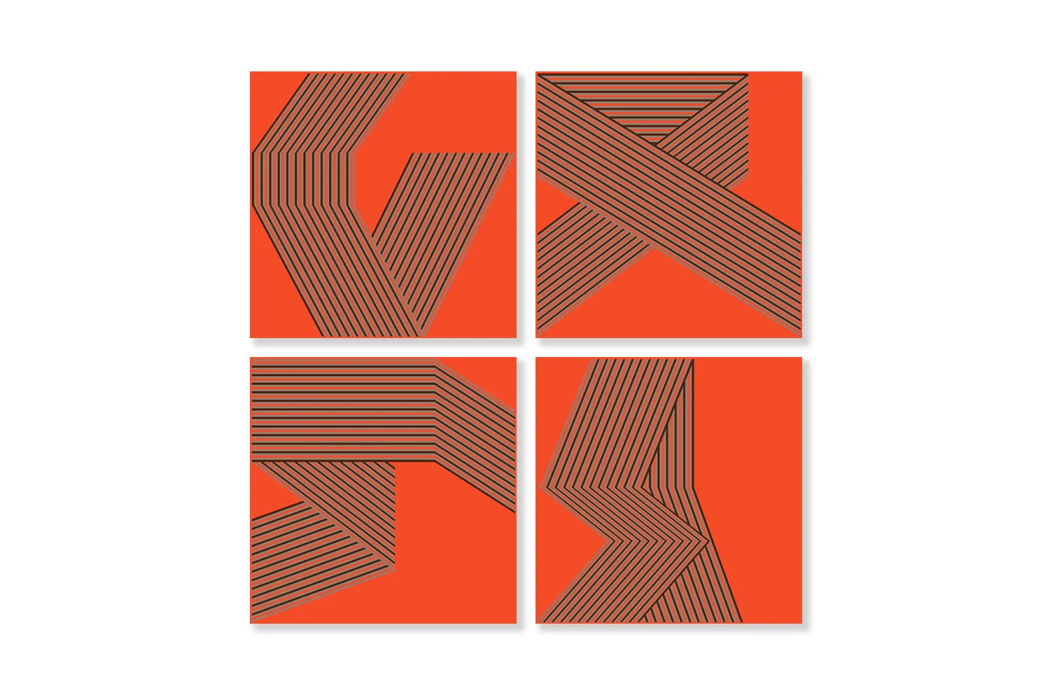 LINES NOIR ORANGE
