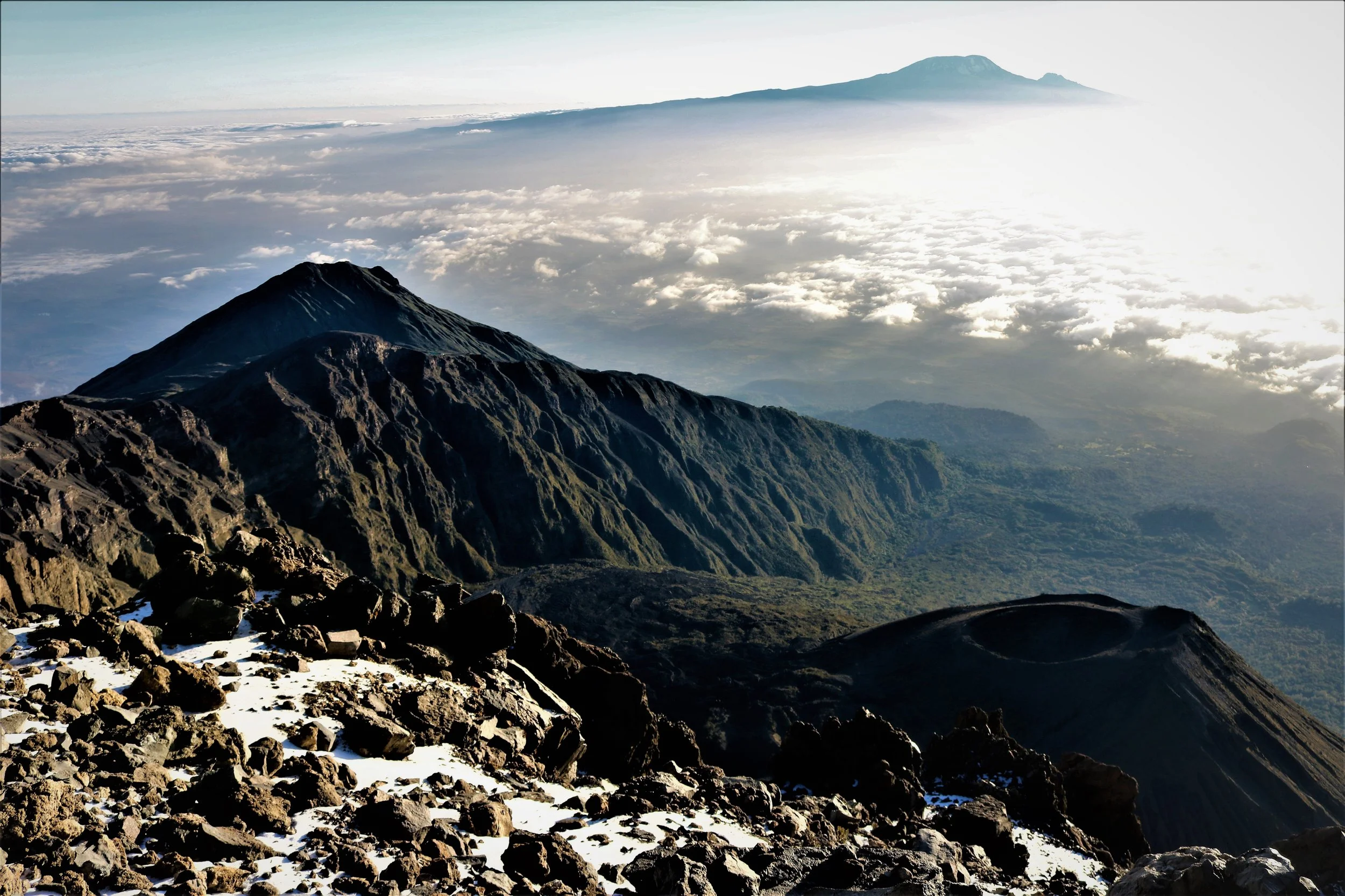 Meru Summit looking across to Mt Kilimanjaro.JPG