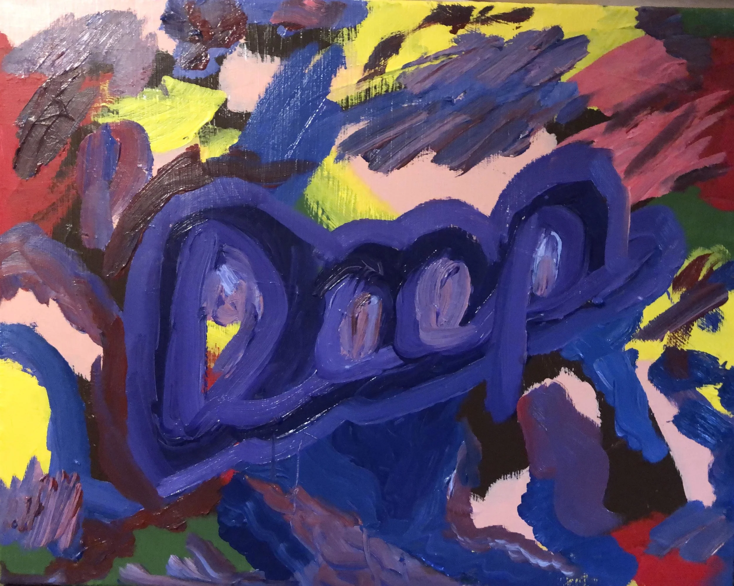 Deep, Purple (Oil on Canvas)