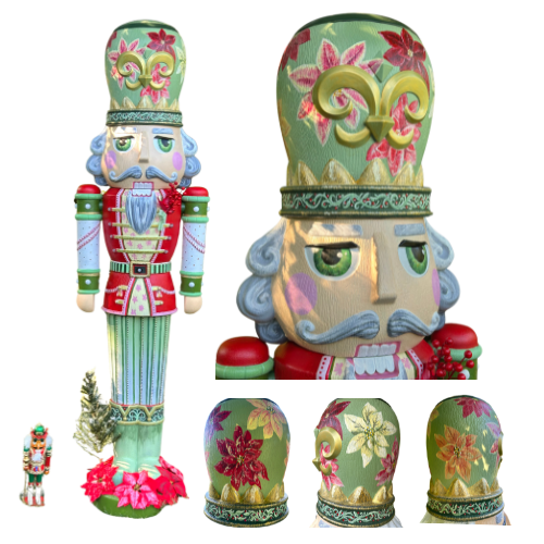 Nutcracker Trail 2025 submission, "Capt. Wellie Poinsettia"