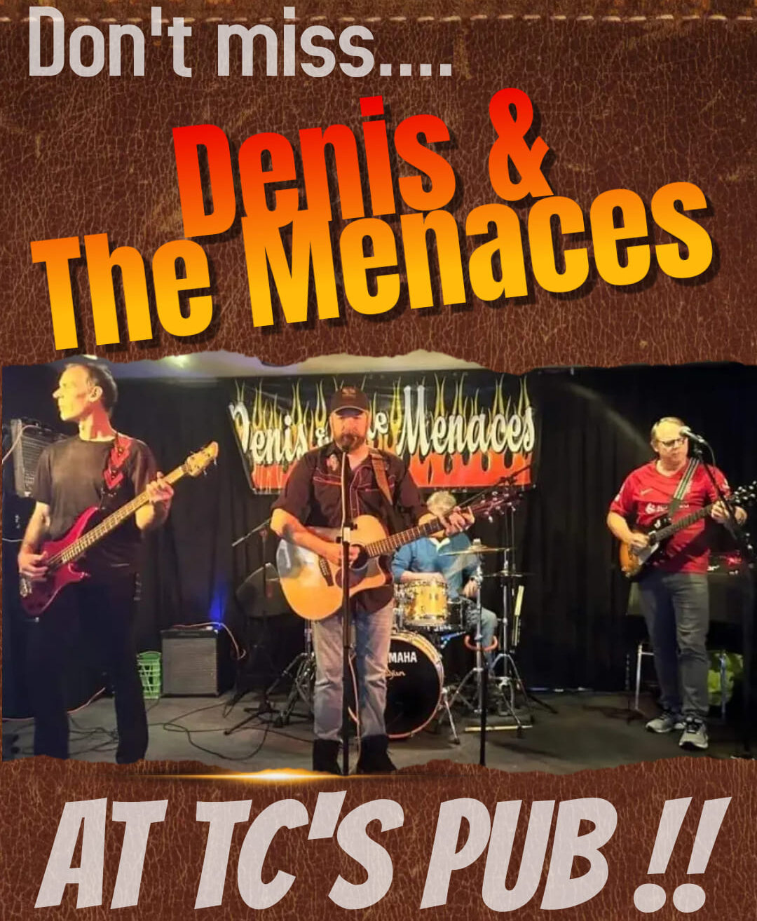 Local favourites Denis and the Menaces will be performing LIVE at TC's Pub this Friday, March 22nd from 6-9pm! 
.
We'll also have a special dinner feature of BBQ ribs + chicken, served with our all-you-can-eat salad bar for only $25.95 per person. 
.