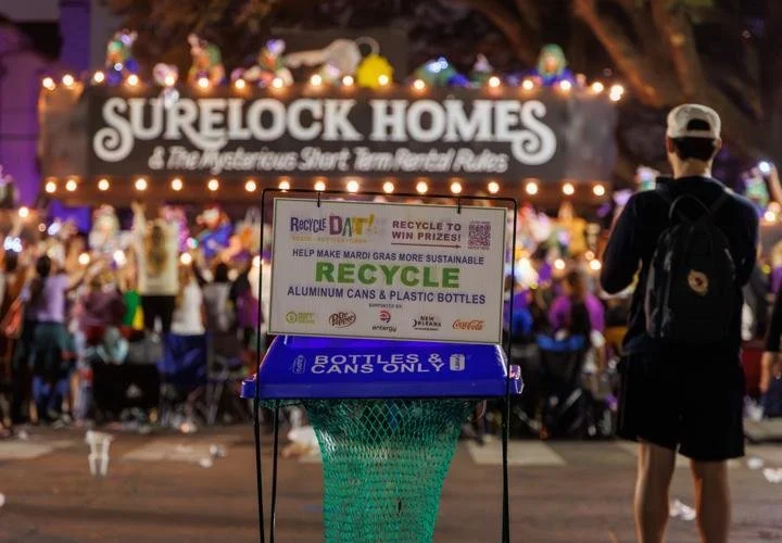 Mardi Gras recycling is growing in New Orleans. But the city's budget deficit is taking a toll.