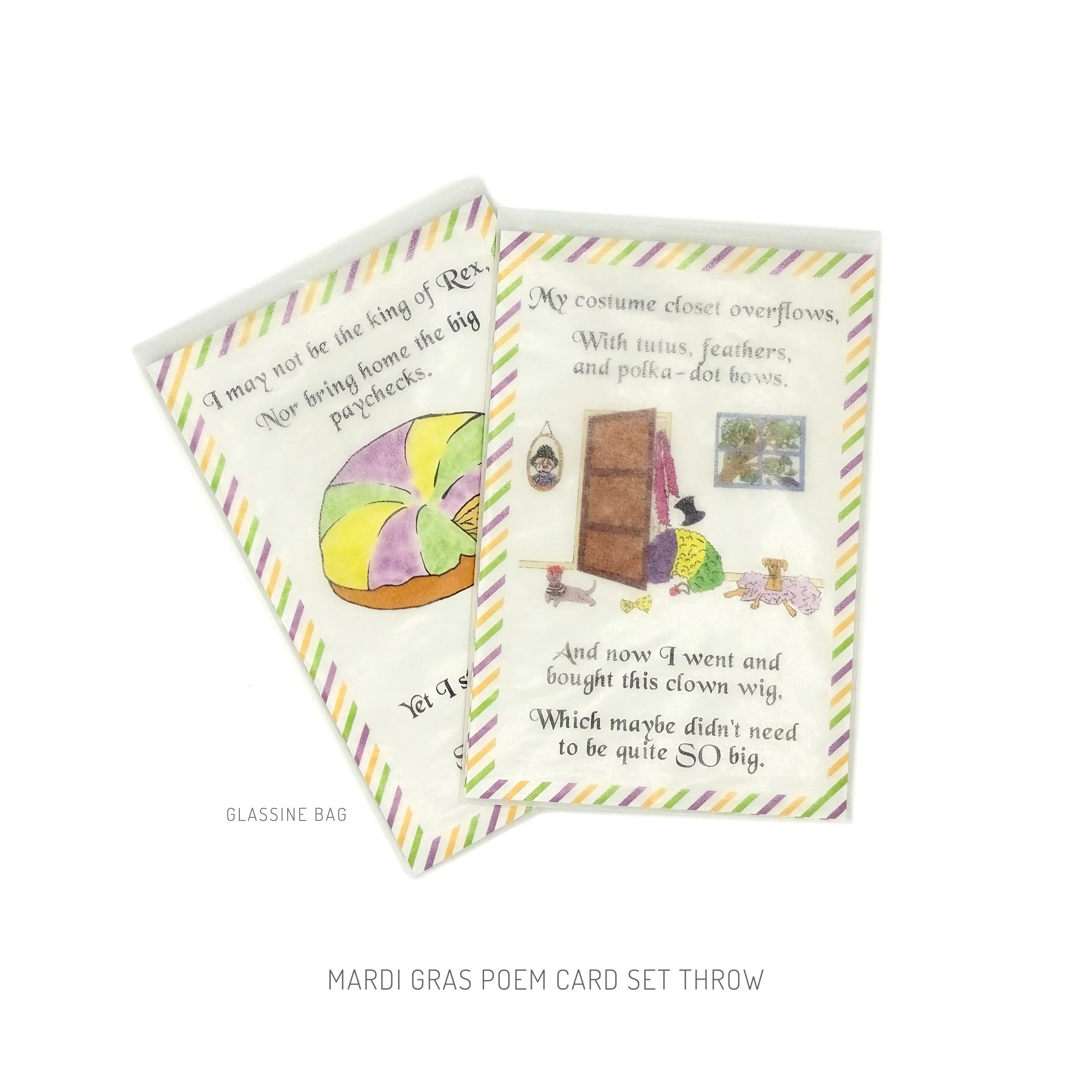 Mardi Gras Poem Scroll / Cards