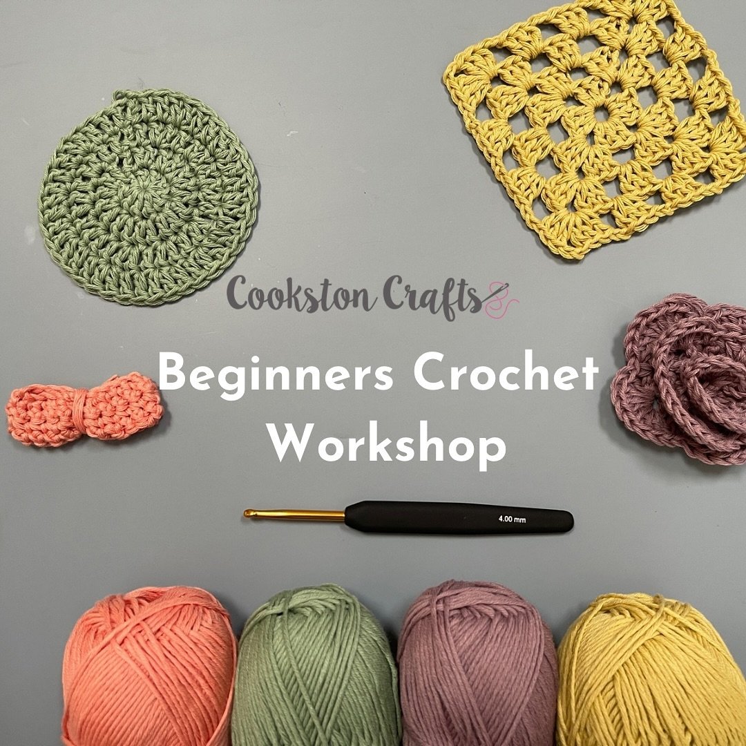 There&rsquo;s some spaces available on the Beginners Crochet Workshop starting next Tuesday afternoon. 

It&rsquo;s a 3 week block and you&rsquo;ll learn every you need to go to get started with crochet. Everything is provided and the class is small 